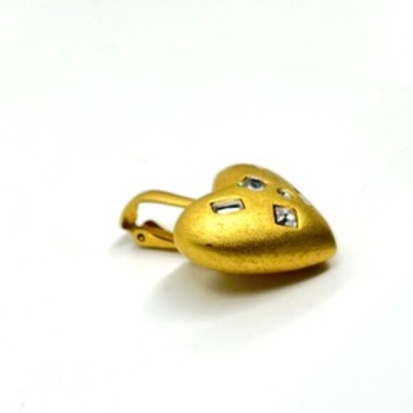 MARVELLA PEARL NECKLACE W/ GOLD TONE HEART ENHANCER PENDANT RHINESTONE VINTAGE - Picture 13 of 16